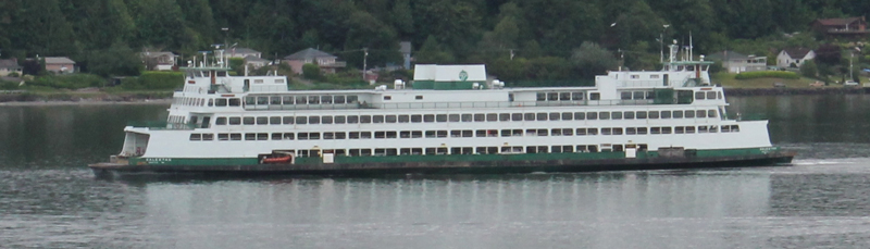 Washington State Ferry Traveling Towards Bremerton.