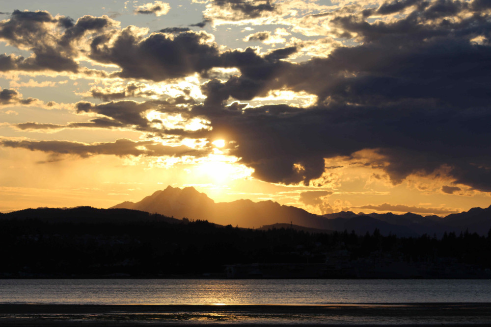 Sunset from Port Orchard in Kitsap County.